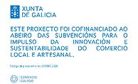 Cartel ayuda de proyecto cofinanciado para el impulso de la innovación y sostenibilidad del comercio local y artesanal